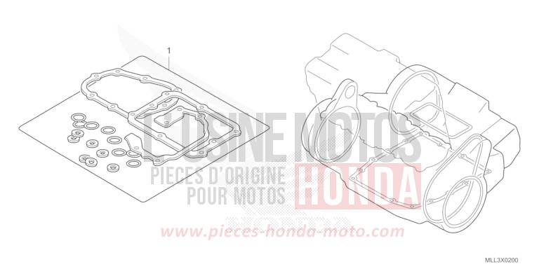GASKET KIT B for CB1000F "Big One" MAT IRIDIUM GRAY METALLIC (NHC64) from 2025